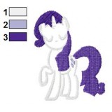 Rarity My Little Pony Embroidery Design